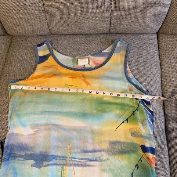 VINTAGE Nino Wong California Sheath Maxi Dress Nautical Art to Wear | Sz M - Picture 8 of 9